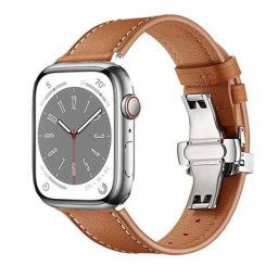 Bracelet en cuir véritable pour Apple Watch Bracelet de 49mm pour iWatch série 8 7 6 5 4 3 41mm