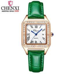 CHENXI Montre Femmes Top Marque De Luxe Casual Montre À Quartz Dames En Cuir Étanche Montre-Bracelet