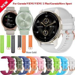 Bracelet en silicone souple pour montre Garmin 20mm VivomGruHR Vivoactive 3 Venu 2 Plus