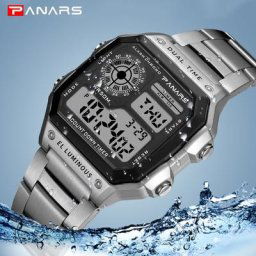 PANARS-Montres numériques de sport pour hommes montre chronographe étanche montres-bracelets