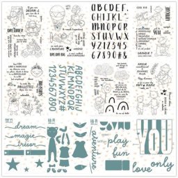 Tampon en Silicone Transparent Français pour Scrapbooking Sceau Décoratif 40% Clair A0512