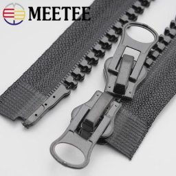 Fermeture Éclair Double Glissière en Résine pour la Couture de Veste Manteau Kit de Réparation
