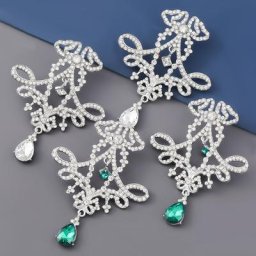 Boucles d'oreilles géométriques en diamant creux en métal pour femmes boucles d'oreilles pendantes