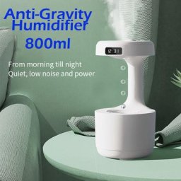 Humidificateur d'air Anti-gravité 800ml chargeur USB gouttelettes d'eau affichage LED