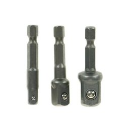 Perceuse à percussion 1/4 3/8 1/2 ""3 pièces jeu d'adaptateurs de douilles Mini tige d'extension