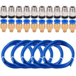 10pcs 1.75mm Filament PC4-M6 PC4-M10 Pneumatique Raccords avec 5Pcs 1M Tube Bleu DeliTubing Pour