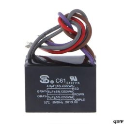 Condensateur de connexion de relais de puissance électrique 4.5uf + 6uf + 5uf 250V 5 fils APR28