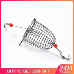 Petite Cage d'appât en acier inoxydable pour attraper des poissons pour les carpes et les perches