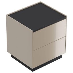Table de chevet Concepto M 50cm B avec 2 tiroirs Push to Open Cubanite