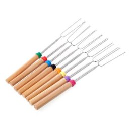 Bâtonnets de rôtissage de guimauve pour barbecue en acier inoxydable extension télescopique du