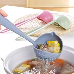 SZelette-Vaisselle filtrante deux en un double usage longue cuillère à chars cuisine blé