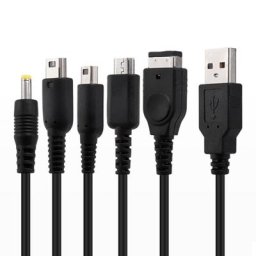 Fil de ligne de chargeur 5 en 1 pour NDSL/3DS XL 2DS DsiXL pour NDS/GBASP/PSP1000