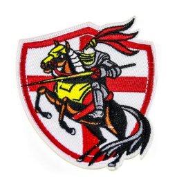 Patch d'insigne de chevalier spartiate brodé applique thermocollante tissu à coudre