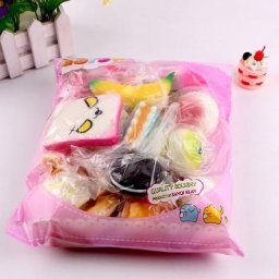 Jouet spongieux Kawaii de taille moyenne et mini 10 pièces pack aléatoire de clés
