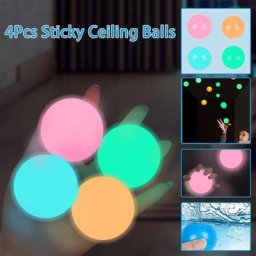 IkShoous Sticky Wall IkSquishy Ball Fidget Toys Glow in the Dark Plafond Cadeaux pour Enfants