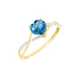 Bague Or Jaune Clothilde Topaze Oxydes De Zirconium