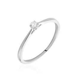 Bague Solitaire Victoria Or Blanc Diamant