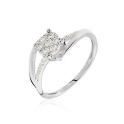Bague Petunia Or Blanc Diamant