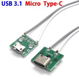 Connecteur Jack femelle Micro USB 3.1 Type C Port de charge prise USB Type C avec fil à souder