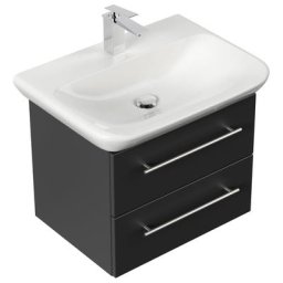 Meuble SDB avec vasque de Geberit MyDay 65 cm noir satiné