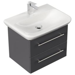 Meuble SDB avec vasque de Geberit MyDay 65 cm anthracite satiné