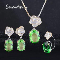 Ensembles de bijoux Vintage de Style chinois pour dames nuages de bonne humeur pendentif en pierre