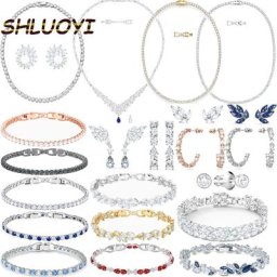 Ensembles de bijoux originaux Swa pour femmes collection Louison Tennis boucles d'oreilles en