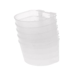 Tasse d'alimentation à fond plat 5 pièces bol à boire suspendu fournitures pour oiseaux