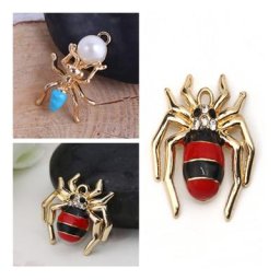 Breloques en acrylique 3D 5 pièces pendentif en Imitation de perles en émail pour bricolage