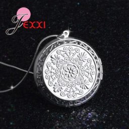 Collier avec pendentif rond en argent Sterling 925 collier avec Photo élégant cadeau de saint