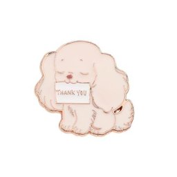 Broches en émail pour Animal de compagnie chien de dessin animé mignon lettres de remerciement