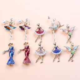 Broche de Ballerine en Émail pour Fille Accessoires de Vêtements en Clip Bijoux Mignons de Haute