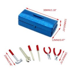 Mini clé à marteau tournevis ciseaux jouet 1:12 accessoire de maison de poupée 6 pièces