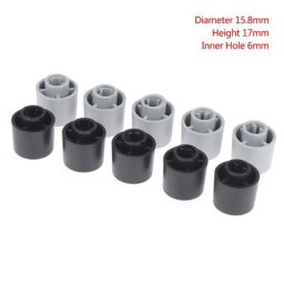 Bouton de potentiomètre en forme de D capuchon en plastique demi-arbre bouton d'impression trou