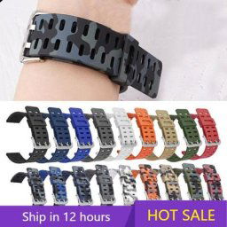 CamSolomon-Bracelet petincurvé en silicone accessoires de montre étanches respirants Huawei GT3
