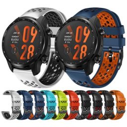 Bracelet de rechange pour montre TicWatch Pro 3 en Silicone 22mm pour Ultra GPS / LTE/ GTX