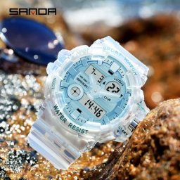 SANDA – montre-bracelet de sport pour hommes haut de gamme de luxe pour étudiants double