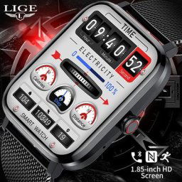 LIGE-Montre de sport étanche pour homme tracker appel Bluetooth contrôle d'accès NDavid bracelet