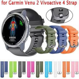 Bracelet de montre en Silicone 22mm pour Garmin venus 2/Vivoactive 4 à dégagement rapide