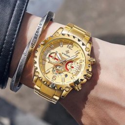 WWOOR-Montre de Luxe en Acier Inoxydable pour Homme Chronographe de dehors Quartz Militaire