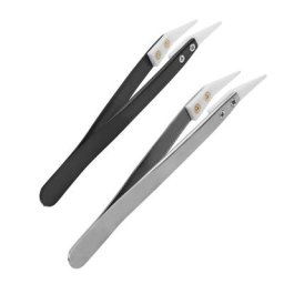 DIYWORK – pincette à visée courbée outil de réparation manuel poignée en acier inoxydable