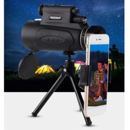 Télescope monoculaire 100x90 avec support de téléphone et trépied monoculaire d'extérieur Portable