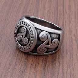Bague en Acier Inoxydable de Style Punk Vegvisir Viking SION L Bijoux Nordiques Triangle Odin