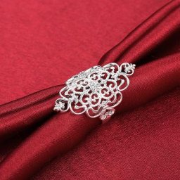 Bagues en argent Sterling 925 pour femmes large fleur élégante rétro cadeaux de fête marque de