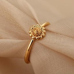 Bagues tournesol simples pour femmes bagues en acier inoxydable meilleurs cadeaux d'amitié pour