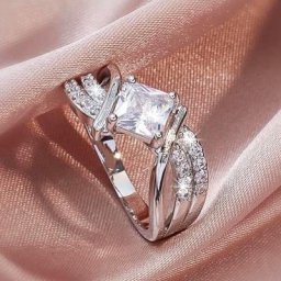 CAOSHI – bague au Design Chic pour femme accessoires de mariage carré éblouissant en cristal