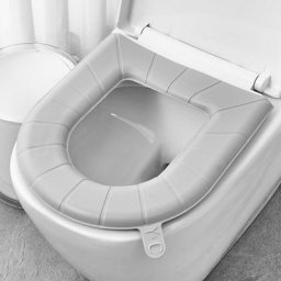 Juste de siège de toilette en forme de O doux et lavable coussin de bidet accessoires