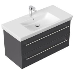 Meuble SDB avec vasque de Villeroy & Boch Subway 2.0 100 cm anthracite satiné
