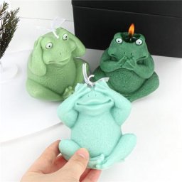 Moule en silicone 3D Lovely Frogs DIY bougie d'aromathérapie animale artisanat en plâtre moule en