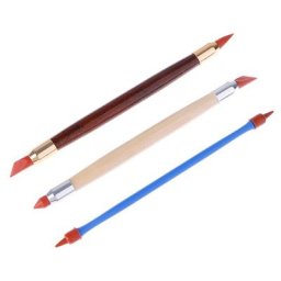 3 Pcs/lot silicone caoutchouc Shaper stylo Double tête poterie argile Sculpture outils poterie